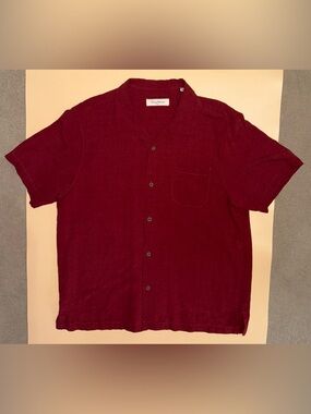 Tommy Bahama Silk Blend Camp Shirt Men’s XXL Red Hawaiian Casual Button Up